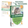 6 pipettes antiparasitaires - Pour chat et lapin de moins de 4kg Advantage 40