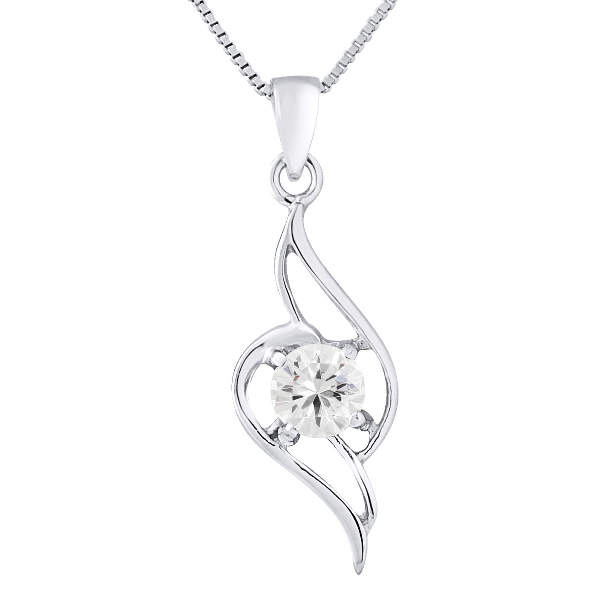 Collier motif "VAGUE" en argent 925/1000