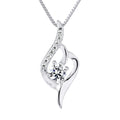 Collier motif "VAGUE" en argent 925/1000 et Oxydes de Zirconium