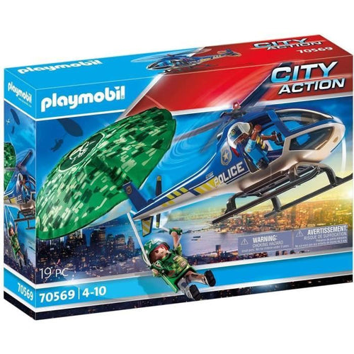 70569 - City Action - Hélicoptere de police et parachutiste Playmobil