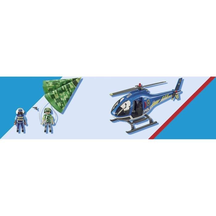 70569 - City Action - Hélicoptere de police et parachutiste Playmobil