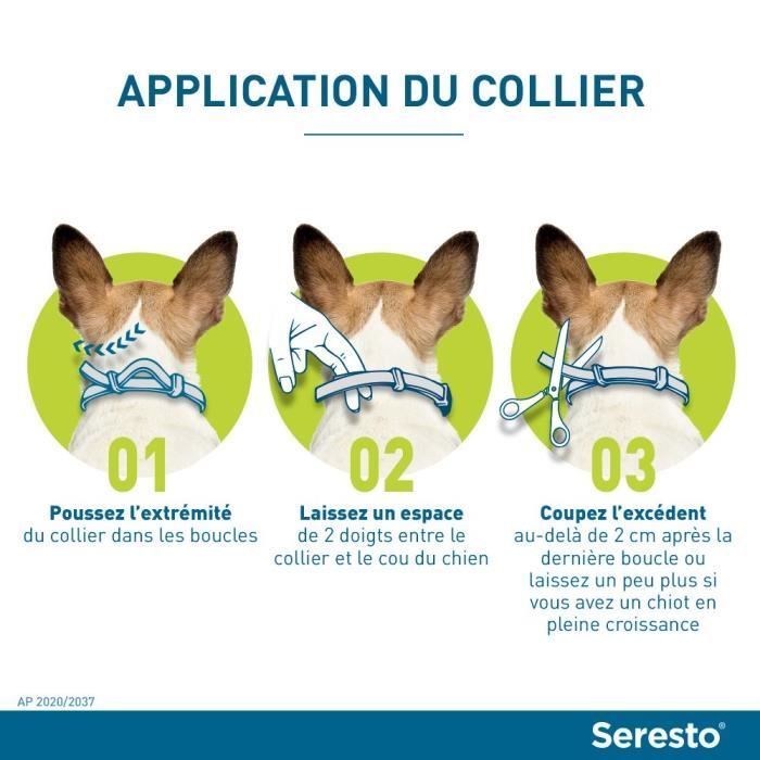 Seresto grand Chien Collier Anti-Puces et Anti-Tiques +8kg 2 unités