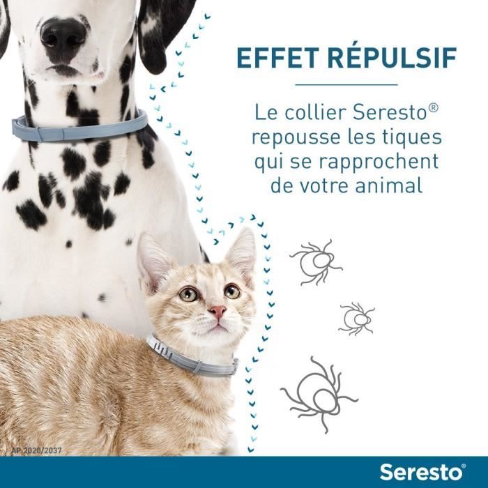 Seresto grand Chien Collier Anti-Puces et Anti-Tiques +8kg 2 unités