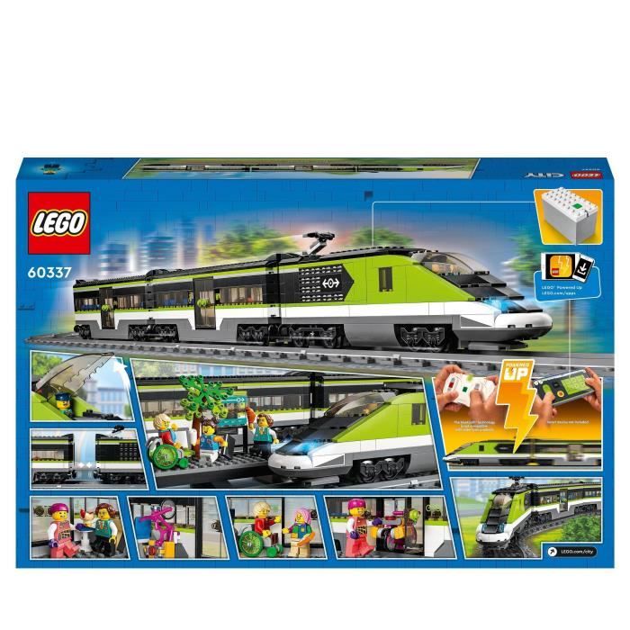 Jouet de Train Télécommandé - Phares Fonctionnels - Enfants 7 Ans Lego City Le Train De Voyageurs Express
