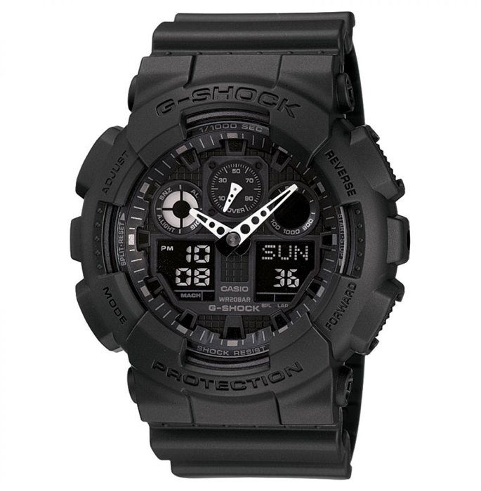 CASIO G-Shock Montre GA-100-1A1ER  Quartz Chronographe