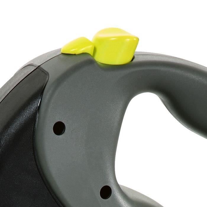 FLEXI - GT3-210-S-NEO-12 - Noir et jaune - Pour chiens jusqu'a 50 kg Laisse Enrouleur Flexi Neon Giant