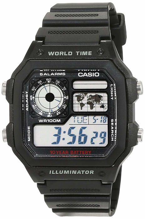 CASIO - AE-1200WH-1AVEF - Chronographe - Alarme - Résistante a l'eau 10 Bar Montre
