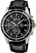 Montre en cuir véritable - EDIFICE - Noir Casio