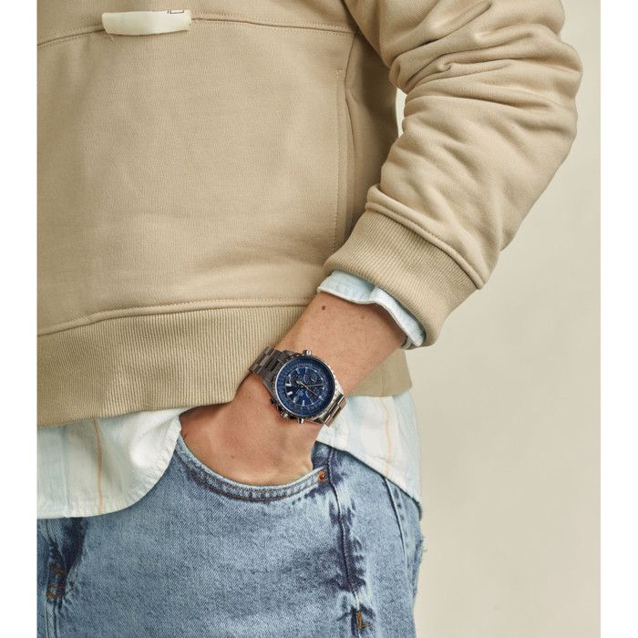 Montre Casio Edifice grise à quartz en acier inoxydable