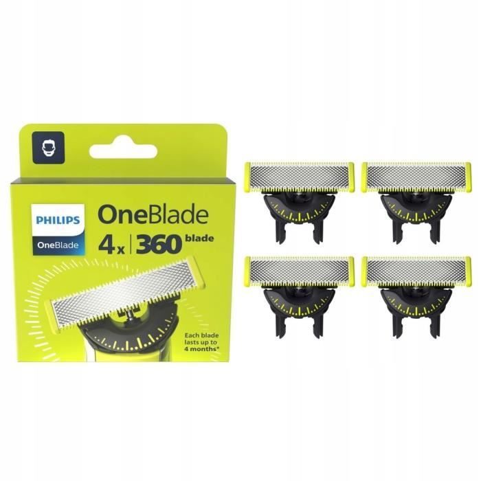 PHILIPS One Blade - Pack 4 lames de rechange 360  QP440/50 Tete De Rasoir