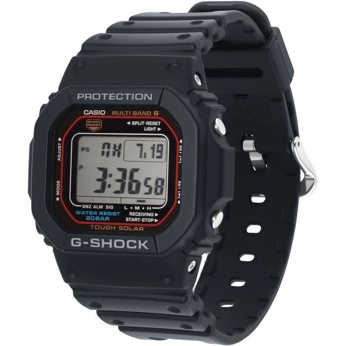 CASIO - G-Shock The Origin - Fonction solaire - Résistante aux chocs - Homme Noir Montre