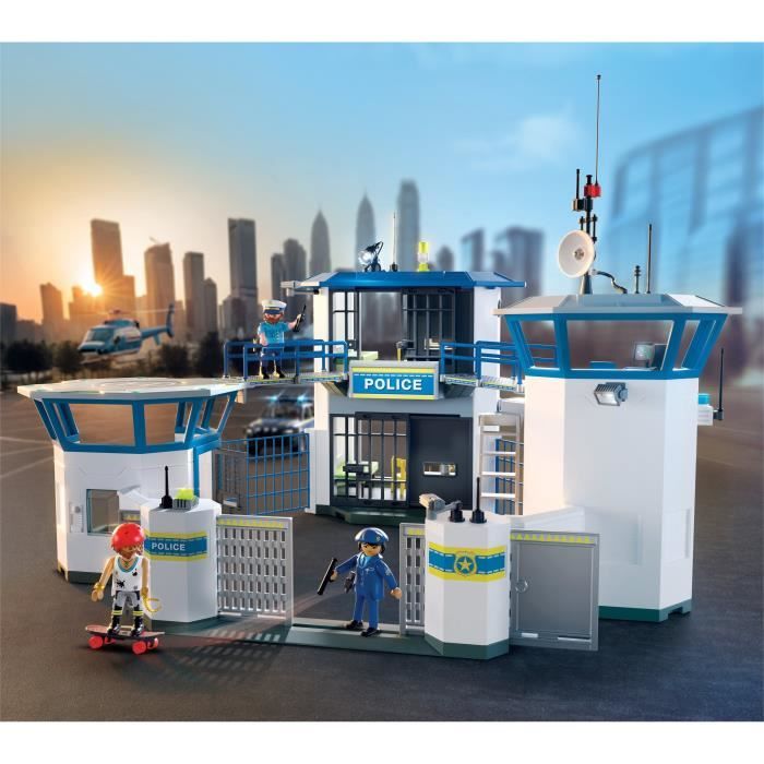 Playmobil 71873 Centre de commandement de la police, Les policiers, City Action, 253 pieces, Des 4 ans