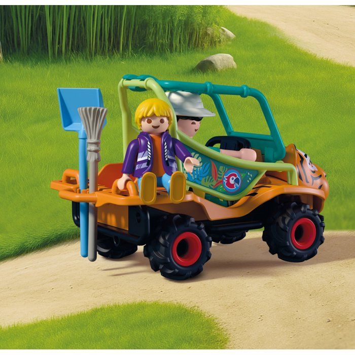 Playmobil 72072 Zoo : Gardien de zoo et véhicule