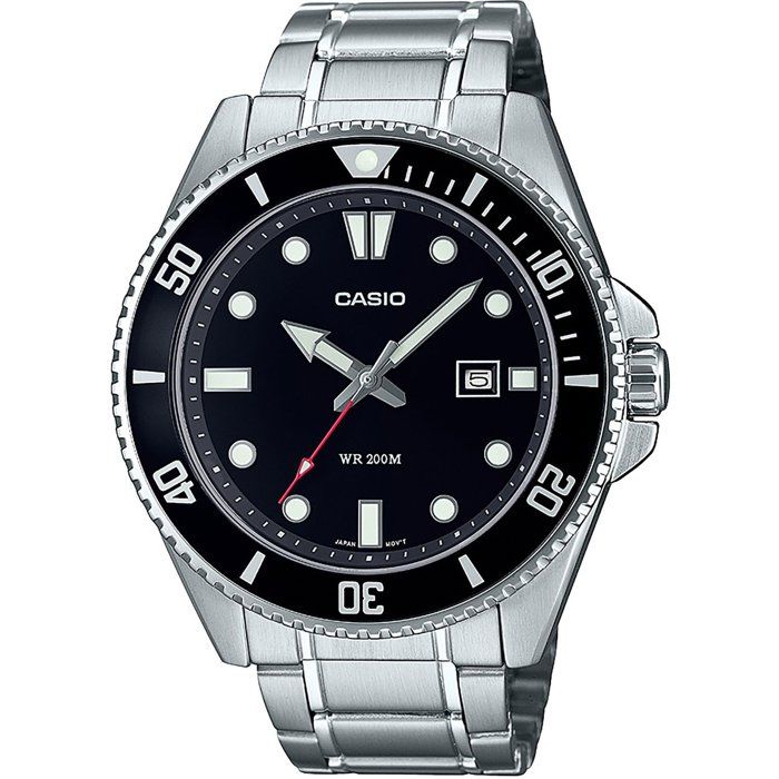Montre Casio MDV-107D homme noire à quartz