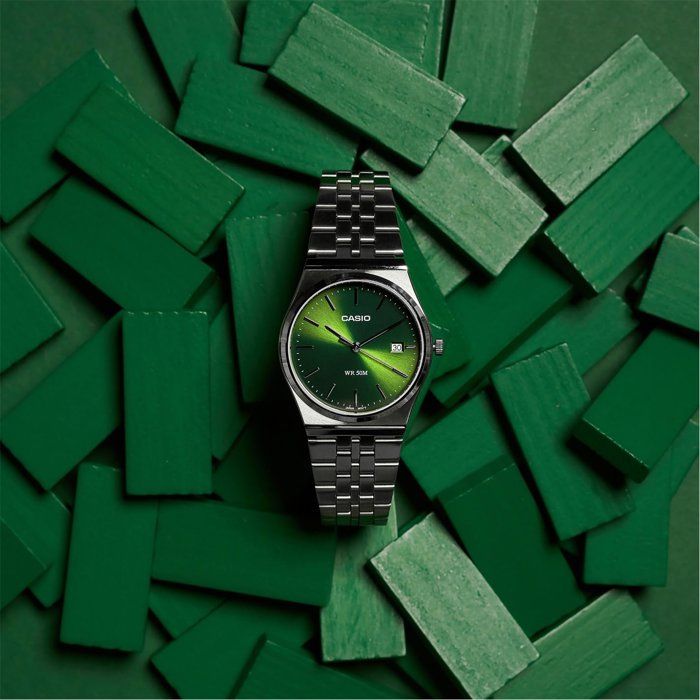 CASIO - MTP-B145D - Homme - Vert - Quartz - Analogique Montre