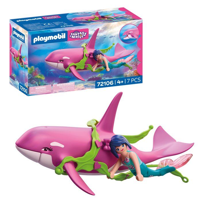 Playmobil 72106 Orque et sirene, Les Sirenes Fantasy & Magic, 7 pieces, Des 4 ans