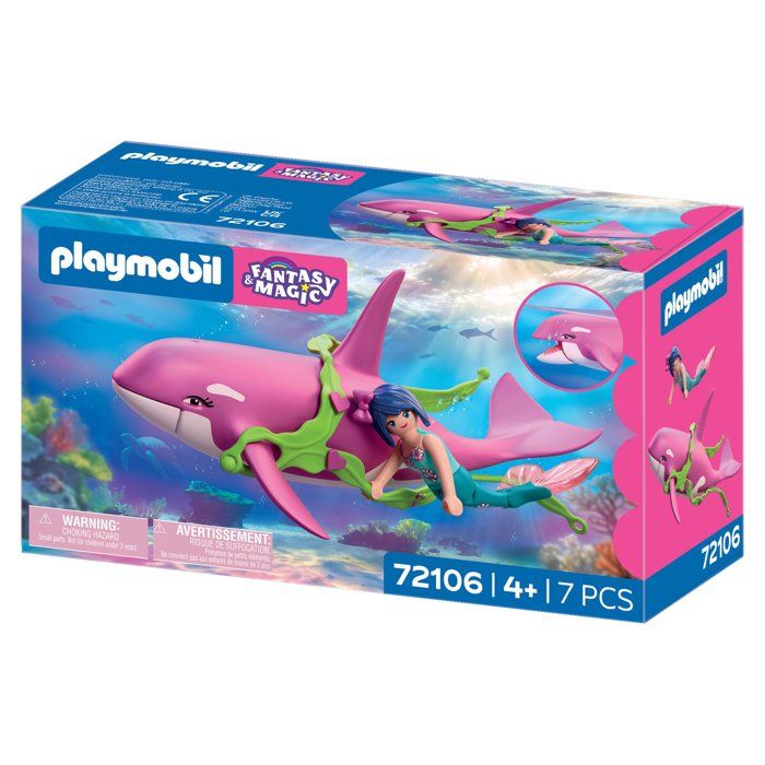 Playmobil 72106 Orque et sirene, Les Sirenes Fantasy & Magic, 7 pieces, Des 4 ans