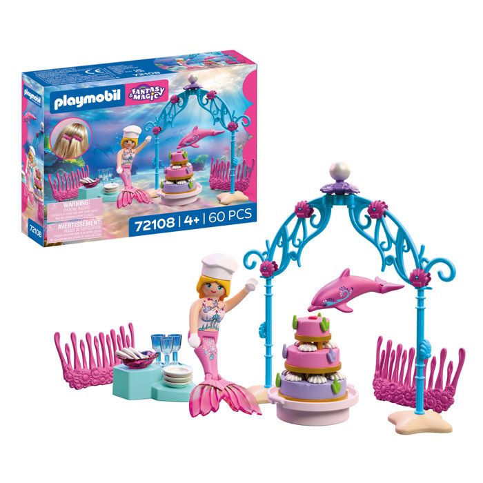Playmobil 72108 Buffet de mariage des sirenes, Les Sirenes Fantasy & Magic, 60 pieces, Des 4 ans