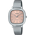 Montre Casio LTP-B166D femme, cadran rose et acier