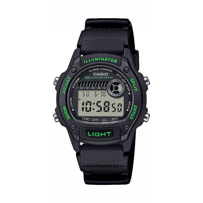 CASIO - W-220H - Mixte - Noir/Vert - Quartz - Digital Montre