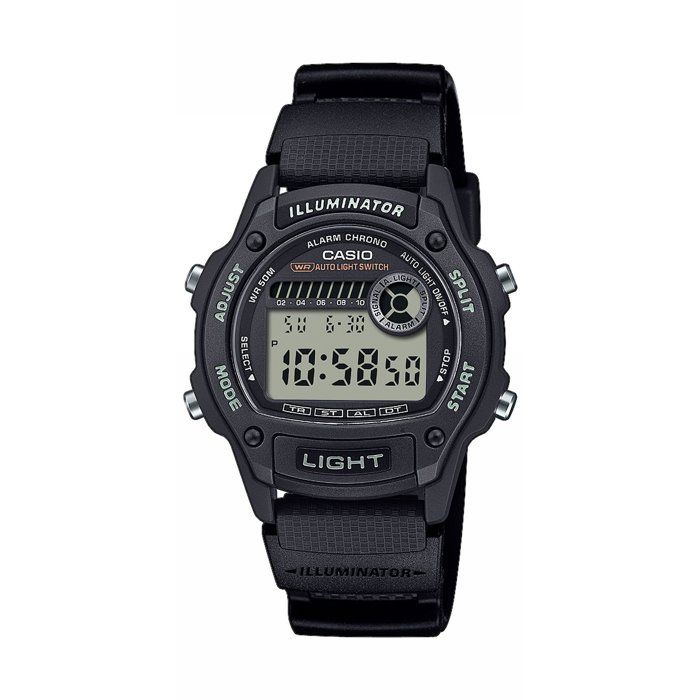 Montre Casio W-220H mixte noire digitale bracelet résine