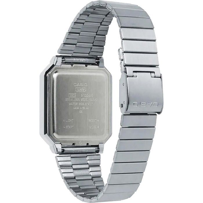 Montre Casio AQ mixte verte à quartz bracelet acier