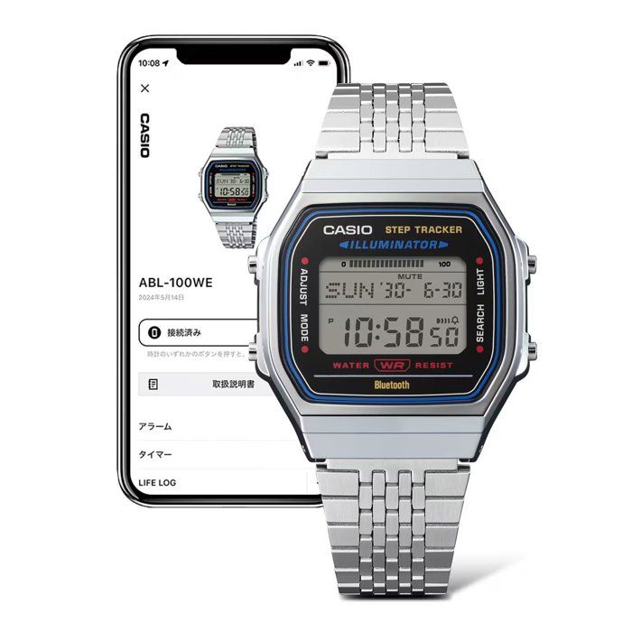 CASIO - ABL - 38 mm - Argent Montre Connectée