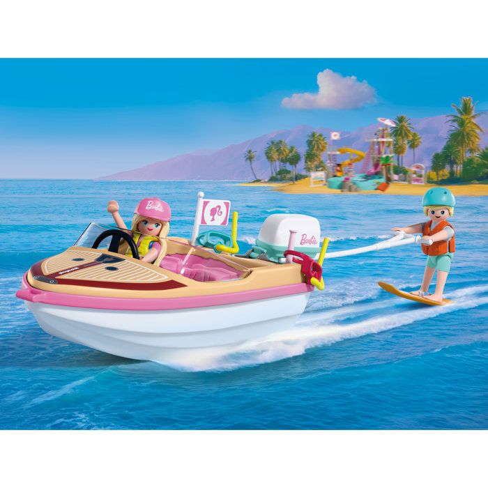 PLAYMOBIL 72122 Barbie Bateau & wakeboard, 21 pieces, Des 4 ans