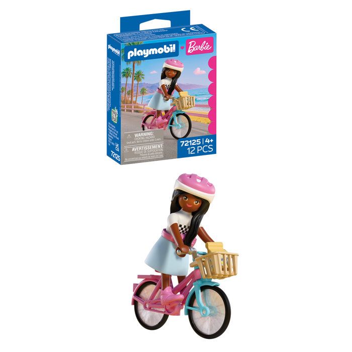 PLAYMOBIL 72125 Barbie Brooklyn et son vélo, 12 pieces, Des 4 ans