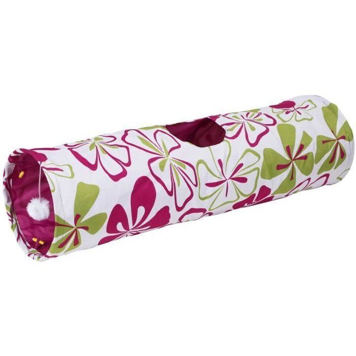KERBL - Flower - Multicolore - L. 90 cm × Ø 25 cm Tunnel Pour Chat