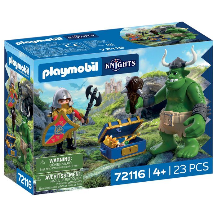 PLAYMOBIL 72116 Troll et trésor chevaliers du Lion, Adventure les chevaliers, 23 pieces, des 4 ans