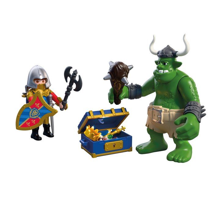 PLAYMOBIL 72116 Troll et trésor chevaliers du Lion, Adventure les chevaliers, 23 pieces, des 4 ans