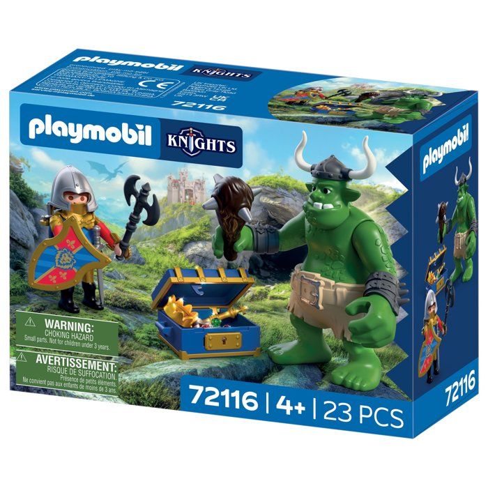 PLAYMOBIL 72116 Troll et trésor chevaliers du Lion, Adventure les chevaliers, 23 pieces, des 4 ans