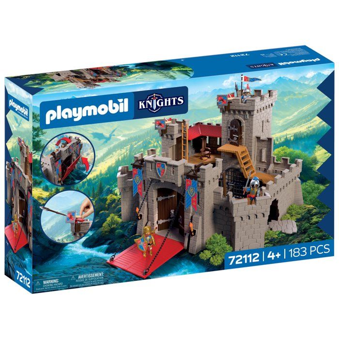PLAYMOBIL 72112 Château-fort des chevaliers du Lion, Adventure les chevaliers, 183 pièces, dès 4 ans