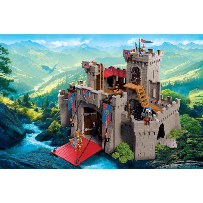 PLAYMOBIL 72112 Château-fort des chevaliers du Lion, Adventure les chevaliers, 183 pièces, dès 4 ans