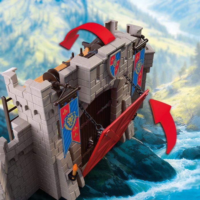 PLAYMOBIL 72112 Château-fort des chevaliers du Lion, Adventure les chevaliers, 183 pièces, dès 4 ans