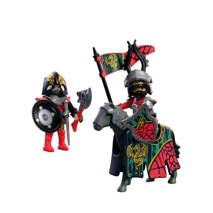 PLAYMOBIL 72118 Chef des Chevaliers du Dragon, Adventure les chevaliers, 25 pieces, des 4 ans