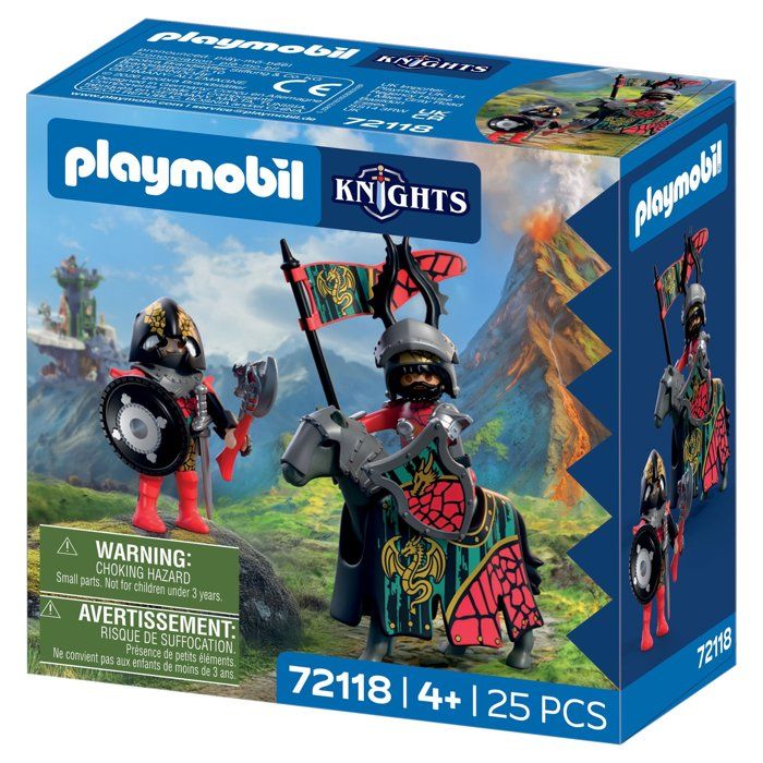 PLAYMOBIL 72118 Chef des Chevaliers du Dragon, Adventure les chevaliers, 25 pieces, des 4 ans