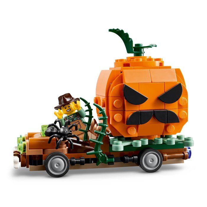 40822 - Camionnette Jack-O'-Lantern, citrouille géante et minifigurine - Des 8 ans Lego Set De Construction Halloween