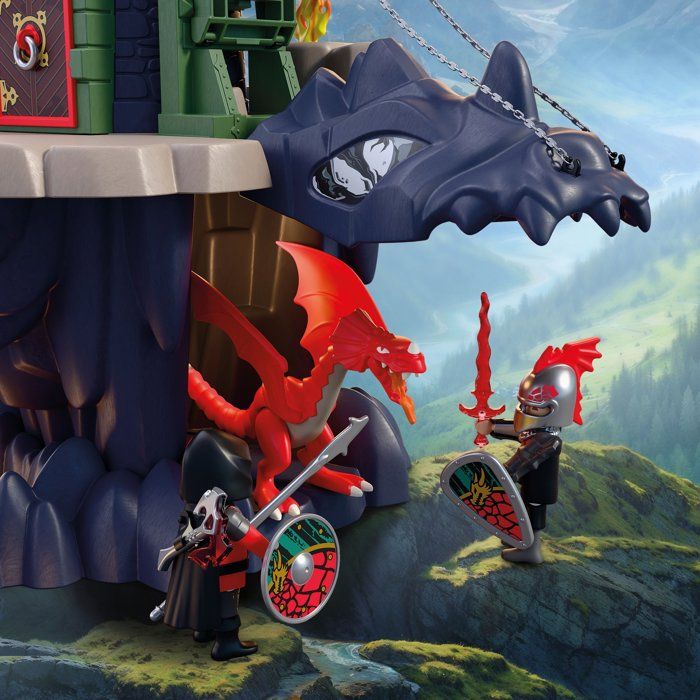 PLAYMOBIL 72113 Tour des chevaliers du Dragon, Adventure les chevaliers, 70 pieces, des 4 ans