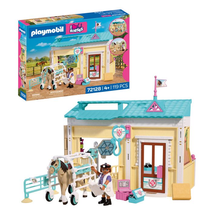 PLAYMOBIL I love horses 72128 Clinique vétérinaire et cheval