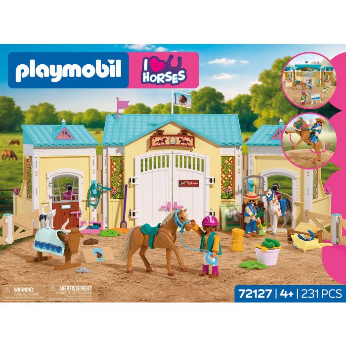 PLAYMOBIL I love horses 72127 Grand centre équestre & 2 chevaux