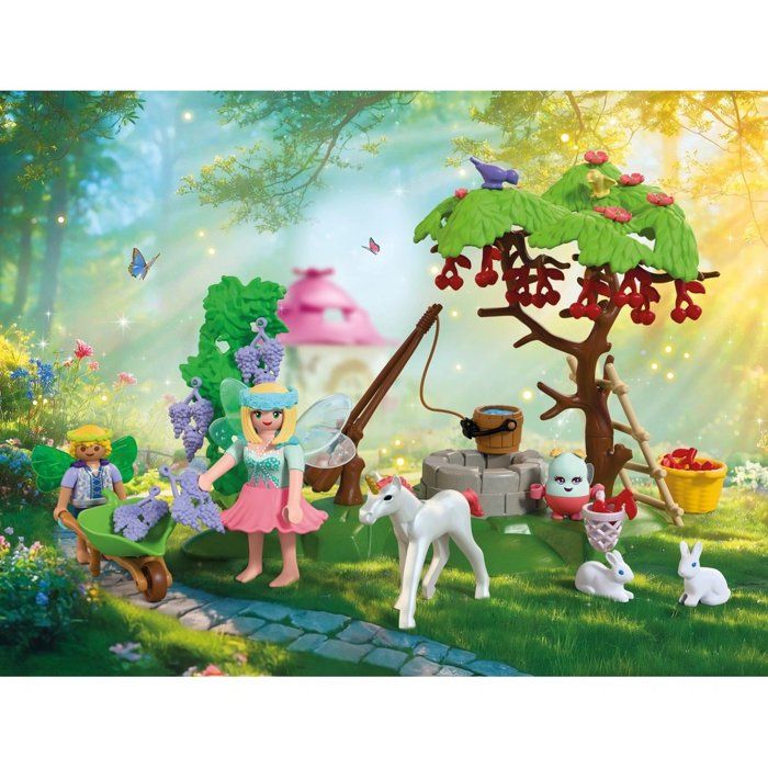 PLAYMOBIL 72215 Jardin féérique avec bébé licorne, Fantasy & Magic, 74 pieces, des 4 ans