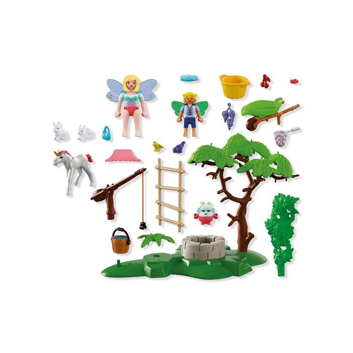 PLAYMOBIL 72215 Jardin féérique avec bébé licorne, Fantasy & Magic, 74 pieces, des 4 ans