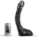Gode 29 CM noir souple All Black pour fisting avec texture réaliste et emballage transparent
