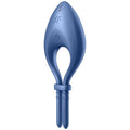 SATISFYER - APPLICATION BULLSEYE RING VIBRATOR BLEU
