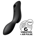 SATISFYER Curvy Trinity 2 - Stimulateur 3-en-1 Air Pulse + Point G + Lay-On 3 Moteurs