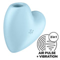 SATISFYER Cutie Heart - Stimulateur Air Pulse + Vibrations Forme Cœur 132 Combinaisons