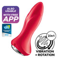 SATISFYER Rotator Plug 1+ - Plug Anal Vibrant + Rotation Perles App Connect Unisexe