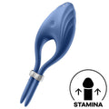 SATISFYER Duelist - Anneau Pénien Vibrant Réglable Curseur Structure Nervée